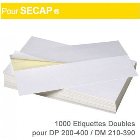 Etiquettes Doubles pour Secap ® DP 200-400 / DM 210-390